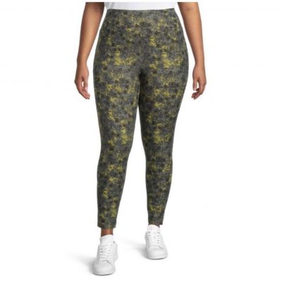 Women’s Terra & Sky Green Camouflage Leggings Size 2X (20W - 22W) NEW
