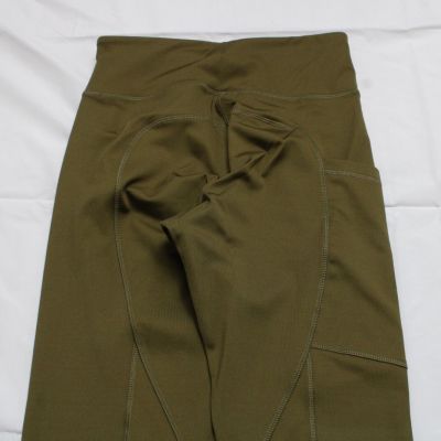 Activera Women's High-Waisted Active Workout Leggings LC7 Olive Medium NWT