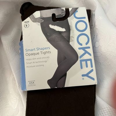 JOCKEY -SIZE 5 BROWN OPAQUE SMART SHAPER TIGHTS FOR WOMAN