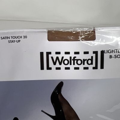 Wolford Satin Touch 20 Stay Up Gobi Tan XS NWT