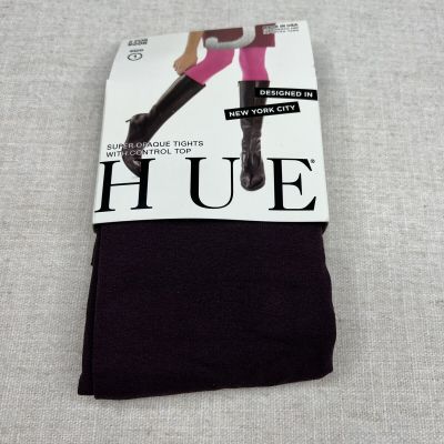 Hue Super Opaque Tights With Control Top Size 1 Fig Purple Designed In NYC