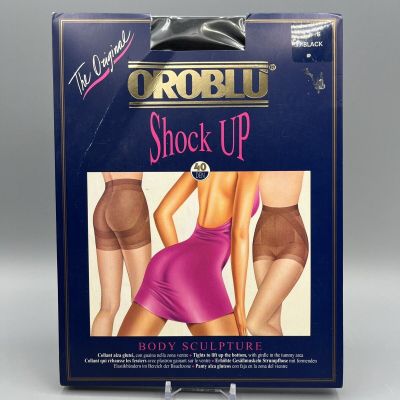 NEW Oroblu Shock Up BLACK Body Sculpture Lifter Tights Pantyhose Size 1 Small