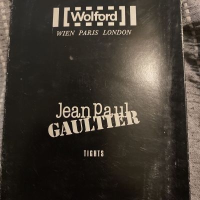 Wolford Jean Paul Gaultier Tights Circa 1999-2000 Sexy! Iconic!! Blk/blk Medium