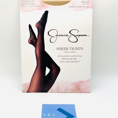 Jessica Simpson Sheer Tights Pantyhose - Size EF - Nude Color