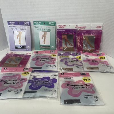 Vintage Walgreens Sheer Knee Highs Lot 11 Pair