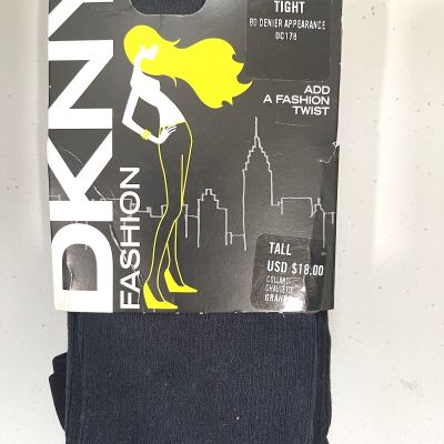 Women's DKNY Colorblock Knee High Socks Tight Size Tall- Black  00068