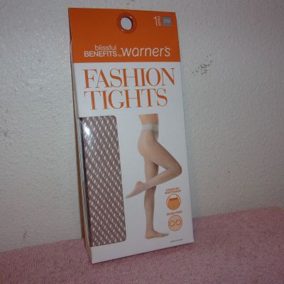 BRAND NEW LADY'S WARNER'S BLISSFUL BENEFITS FASHION TEXTURE TAWNY COLOR TIGHTS