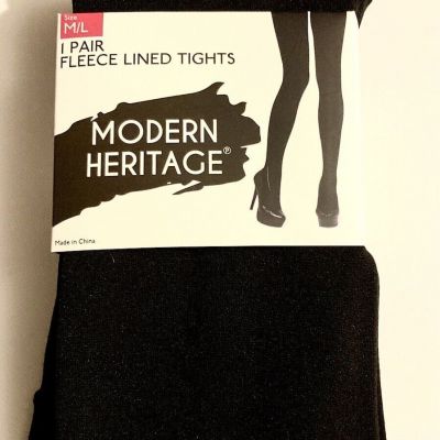 Women’s MODERN HERITAGE Fleece Lined Tights 1 Pair Size M/L