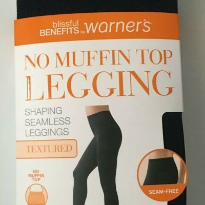 Womens Navy Blue No Muffin Top Leggings Size S/M  Seamless Solid Textured Shaper