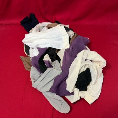 HANES ASSORTED PANTYHOSE LOT - 10 Pair Of Assorted Hanes PH Size Varies