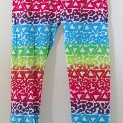 LOT OF 3 GIRLS LEGGINGS MULTI-COLOR PRINTED BRIGHT COLORS SIZE 4, 5-6 and 6X New