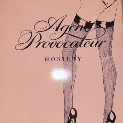 Agent Provocateur Apollo Fishnet Seamed Hold Up Color Black Size Small 38133 -10