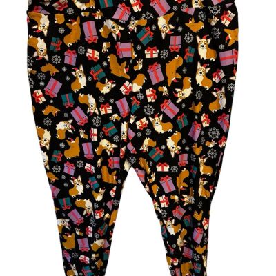 Terra & Sky Women's Plus Size 3X Printed 'Christmas Theme' Leggings