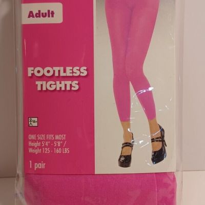 FOOTLESS TIGHTS - Pink One Size Fits Most Adult Size, NEW