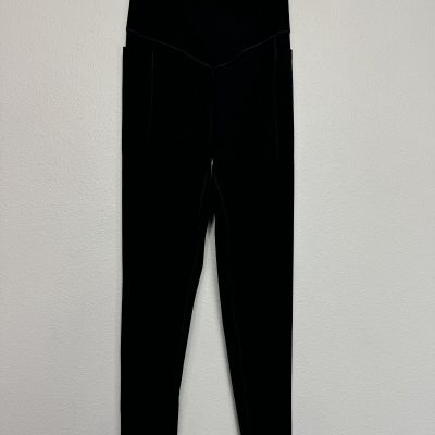 Aerie OFFLINE Small Real Me Xtra Crossover 7/8 Leggings Black High Waisted NWOT