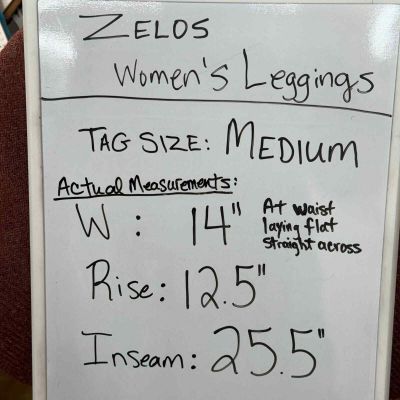 ZELOS High Rise Pocket Leggings Gym Workout Women's Size MEDIUM