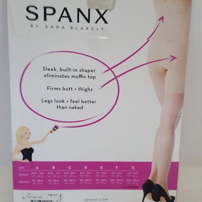 SPANX Women's High-Waisted All Day Shaping Sheers Shade Beige Sand Size F New