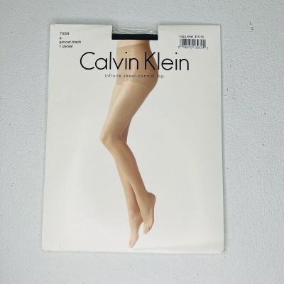 Calvin Klein Infinite Sheer Control Top Pantyhose Almost Black Size A 705N