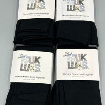 MUK LUKS  TIGHTS WOMENS FLEECE LINED FOOTLESS New 4-PACK  M/L  $32/Free Shipping
