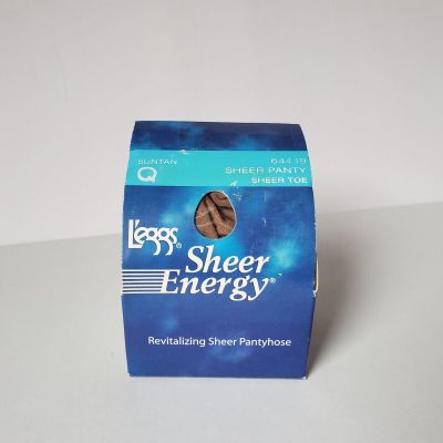 2010 Leggs Sheer Energy Panty Pantyhose Size Q Queen Suntan Revitalizing 64449 *