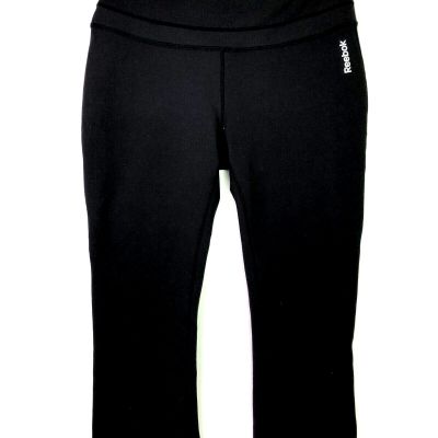 Reebok cropped leggings athletic black size medium