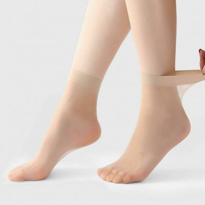 20 Pairs Women Nylon Elastic Short Ankle Sheer Stockings Silk Short Socks USA