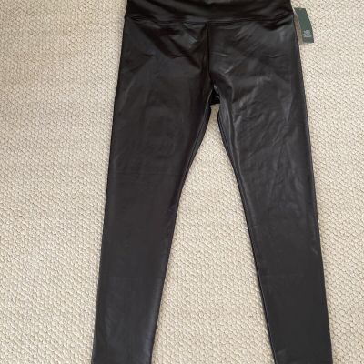 Wild Fable Leggings High Waist Faux Leather Black Shiny Size XSmall