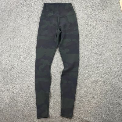 Alo Legging Womens XS Vapor Pull-On Camouflage Activewear Workout Crossfit Green