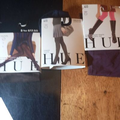 Lot Of 3 HUE various colors Tights, Size 1, NWT