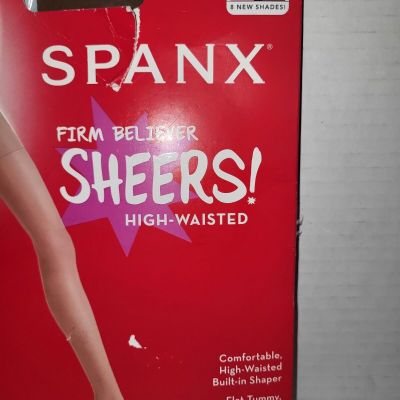 Spanx Firm Believer Sheers High-Waisted New in Package Size D Shade S6 Slimming