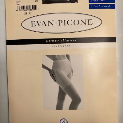 Evan Picone Pantyhose - Size Long - Navy - Power Slimmer - Style 461 - New!