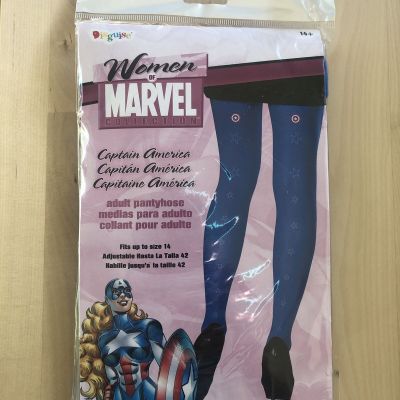 Women of Marvel Captain America Halloween Tights - Adult One Size Up To 14