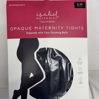 Isabel Opaque Maternity Tights by Ingrid & Isabel, Pregnancy Tights, Black S/M