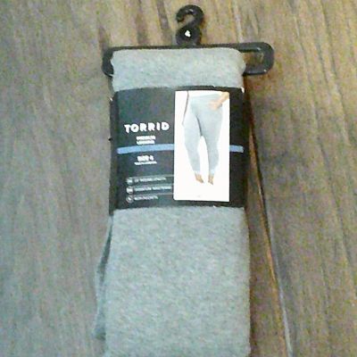 TORRID GRAY PREMIUM SIGN WAISTBAND CROP LENGTH POCKET LEGGINGS SIZE 4 (4X/ 26)