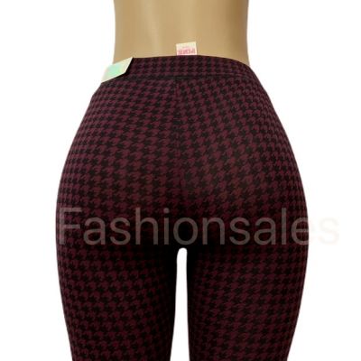 Victorias Secret PINK Fitted Fashion Legging Small Burgundy Black New