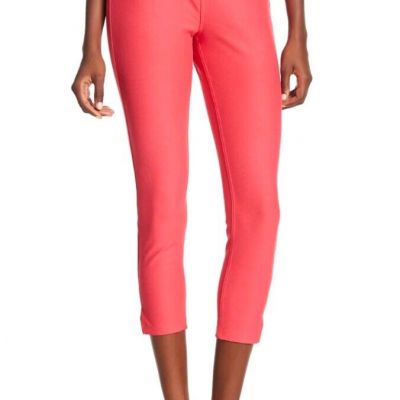 Hue Ankle Slit Essential Denim Capri Pants Style : U18756 Size M Color:Carnation