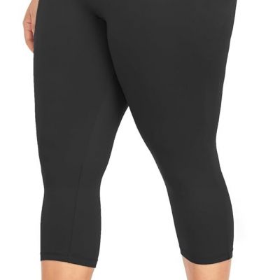 Plus Size Capri Leggings for Women- XL-4XL High Waist Tummy Control Stretchy Wor