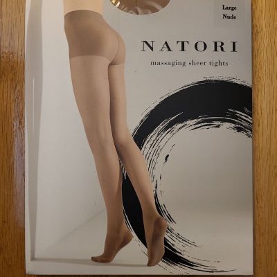 New Natori Massaging Sheer Tights NAT-624, Nude, Size L