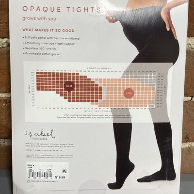 Maternity Opaque Tights Isabel Maternity Ingrid & Isabel Black S/M New Sealed