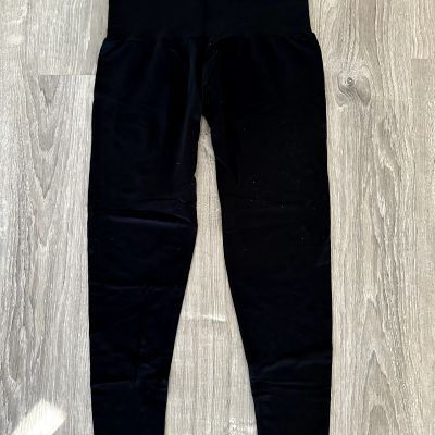 Cato Women's Size 1X Stretch Footless Leggings Black