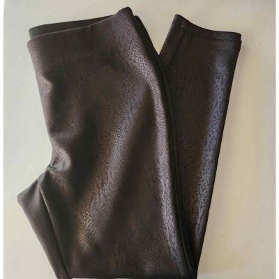 Style & Co Faux Leather Black Snakeprint Leggings
