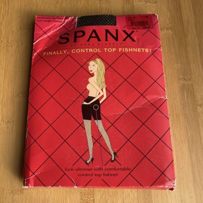 Authentic Spanx By Sara Blakely Extended Control Top Full Length Fishnet D