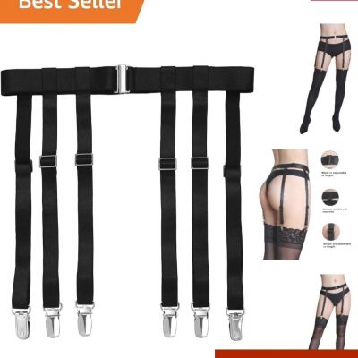 Simplicity Sexy Socks Suspender for Thigh High Stockings with Metal Clips