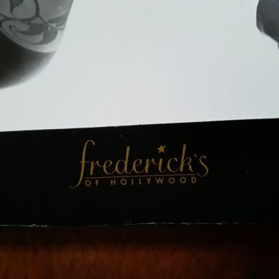 Fredericks Of Hollywood Stockings Size L Black Leaf Vintage Sheer Lace Pantyhose