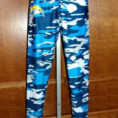 Women's Yoga Pants NFL Los Angeles Chargers by Majestic Fan Fashion, size Medium