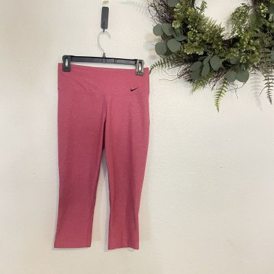 Nike Womens Size Small Pink Leggings Work Out Stretch Yoga Athletic Running