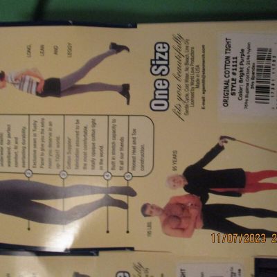 New E.G. Smith OG Cotton Purple ONE SIZE Womens Vintage Tights (4) SALE