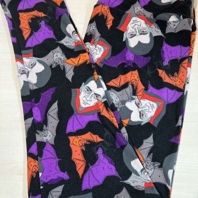 LuLaRoe Halloween Leggings Count Dracula and Bats Size Tall & Curvy  Pre-Owned