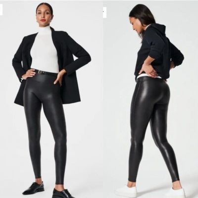 Spanx Size S Faux Leather Leggings for Women - Black