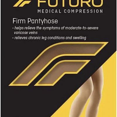 Futuro Women's Restoring Support Pantyhose Breathable Compression Nude PLUS  1ct